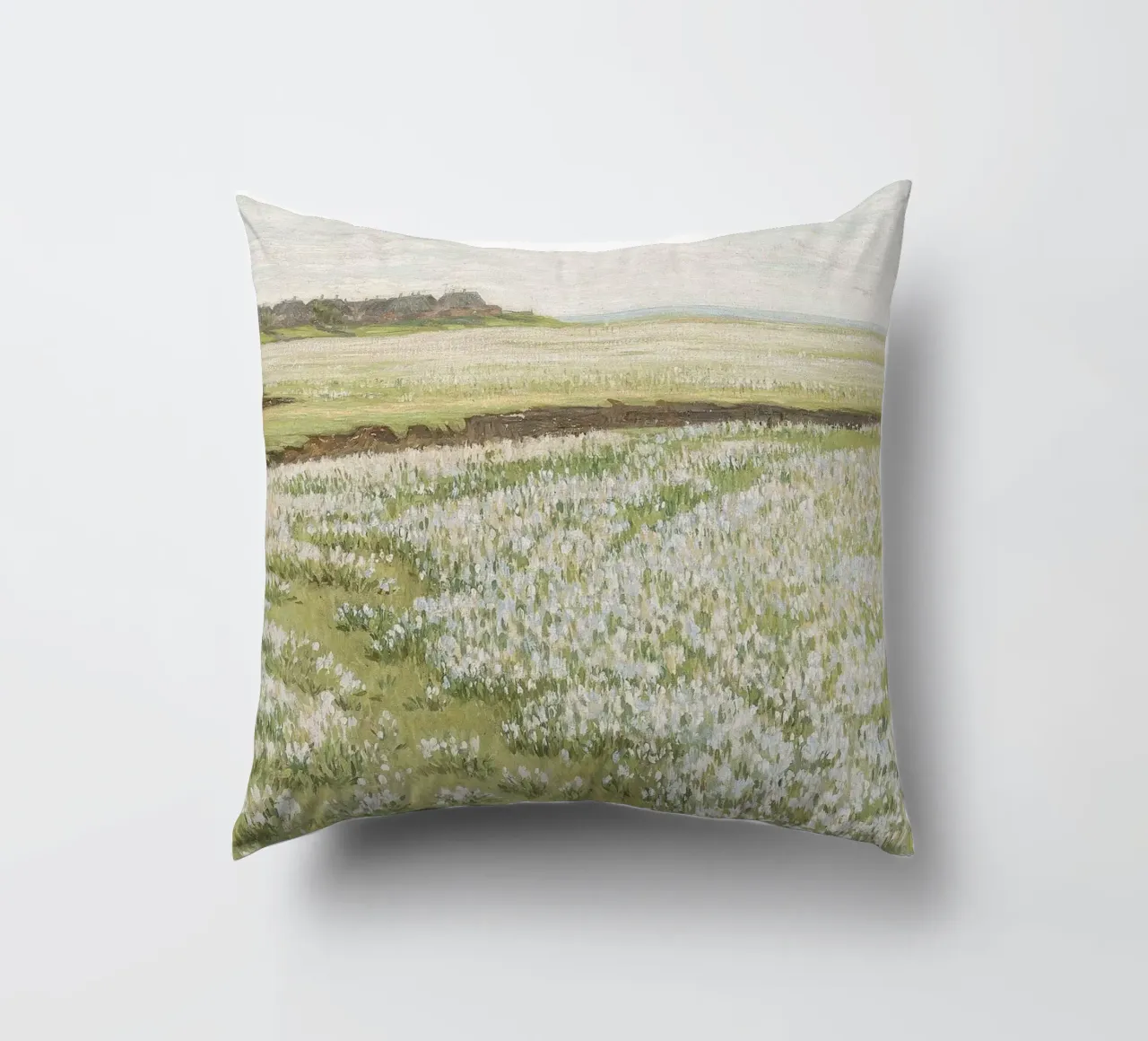 Spring Meadow Landscape cuscino da apoloprints