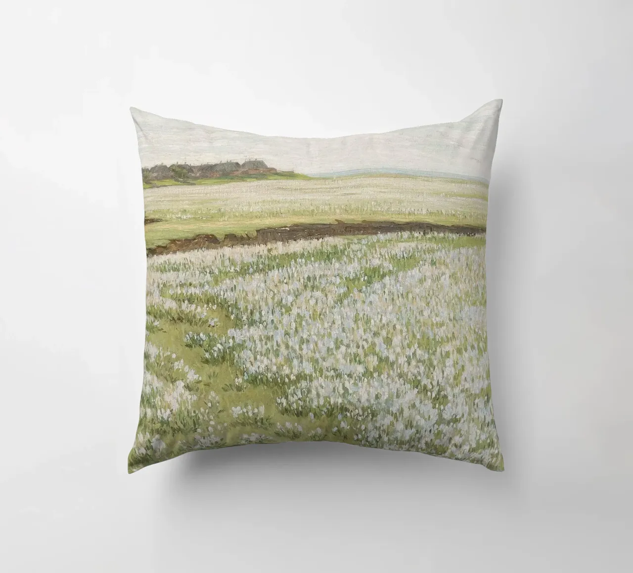 Spring Meadow Landscape cuscino da apoloprints