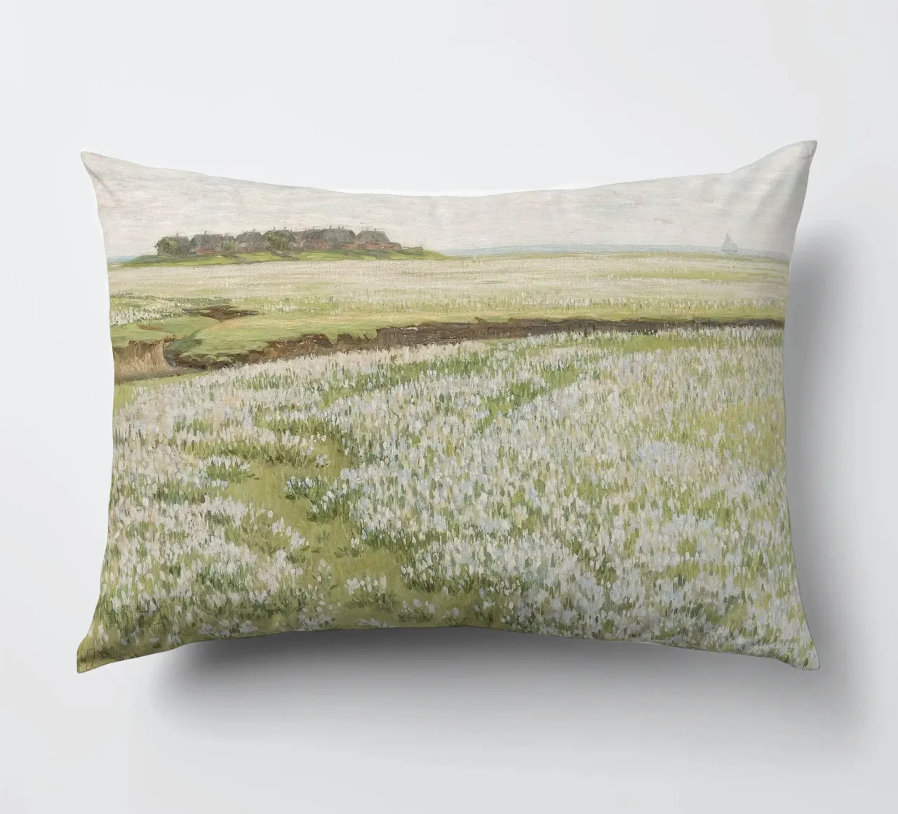 Spring Meadow Landscape cuscino da apoloprints
