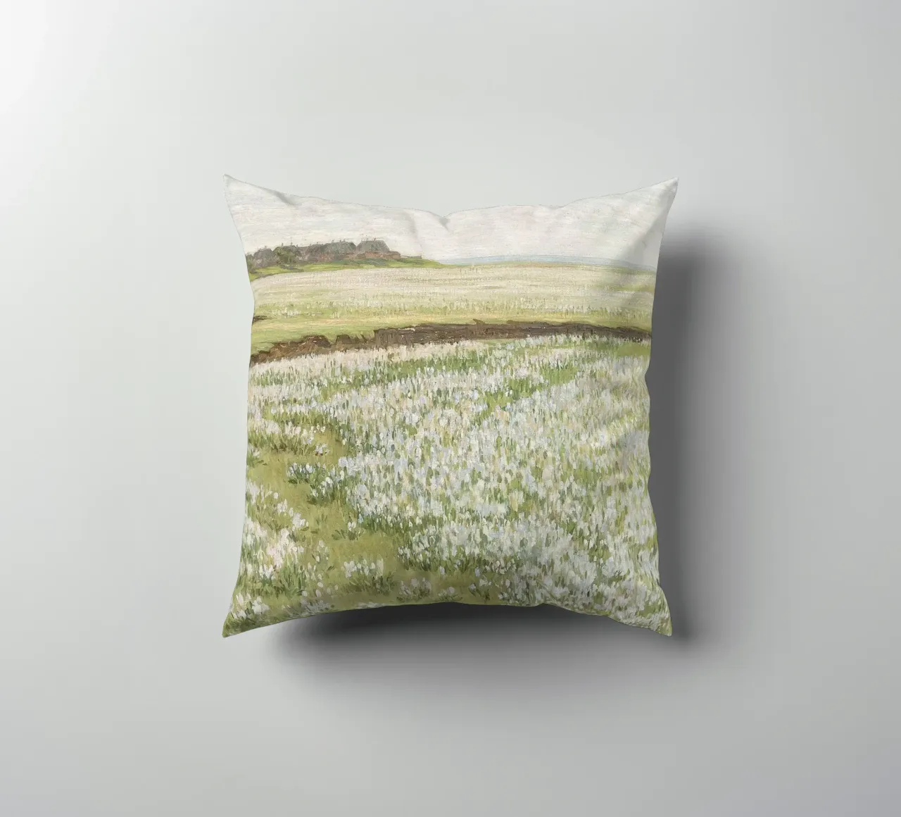 Spring Meadow Landscape cuscino da apoloprints