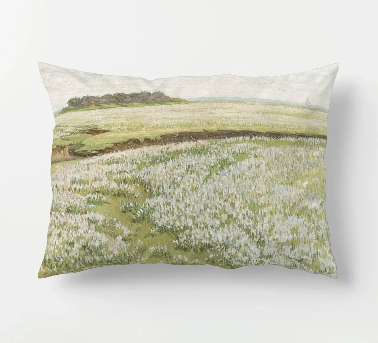 Spring Meadow Landscape cuscino da apoloprints