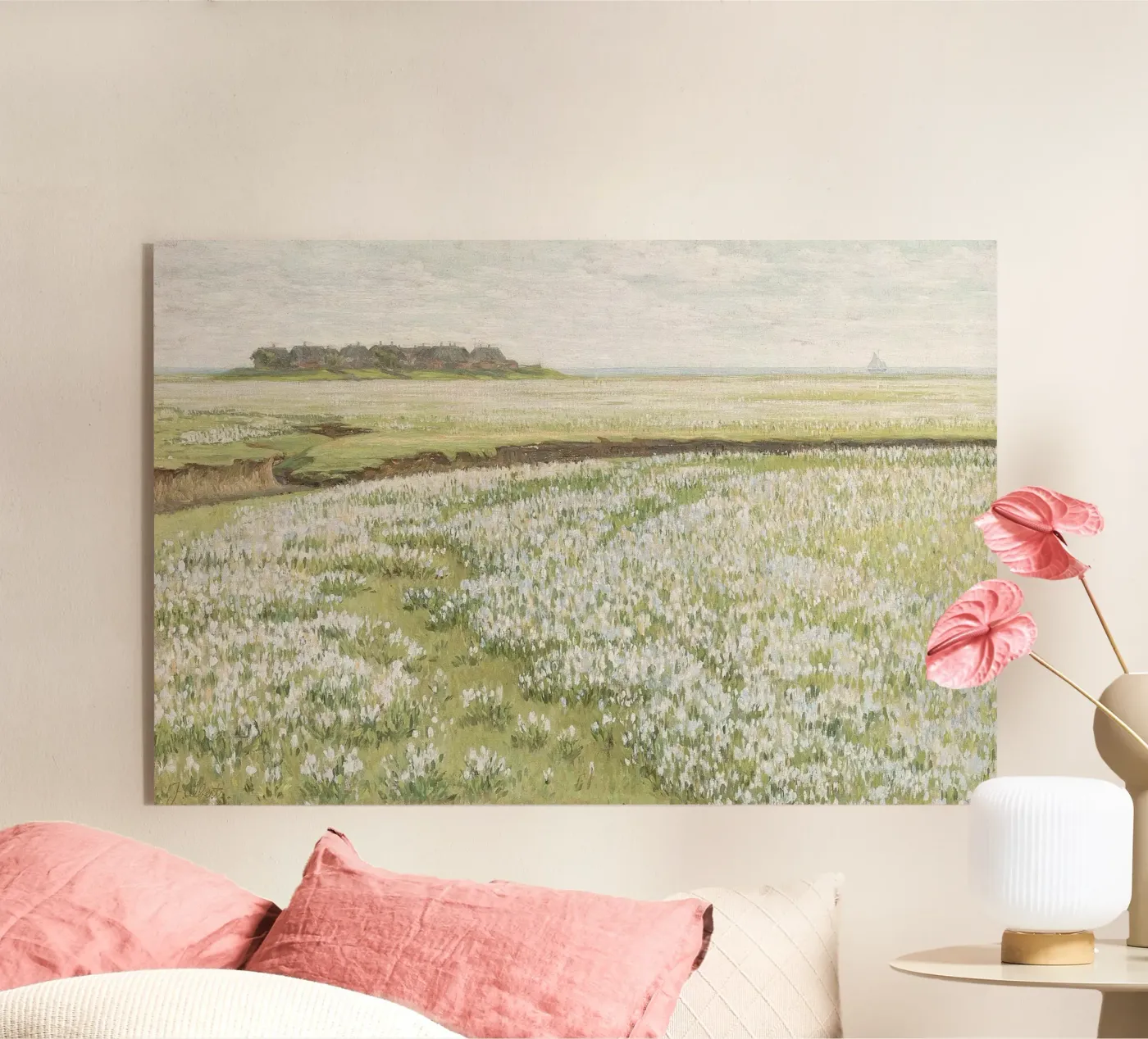 Spring Meadow Landscape plexiglass da Apolo Prints