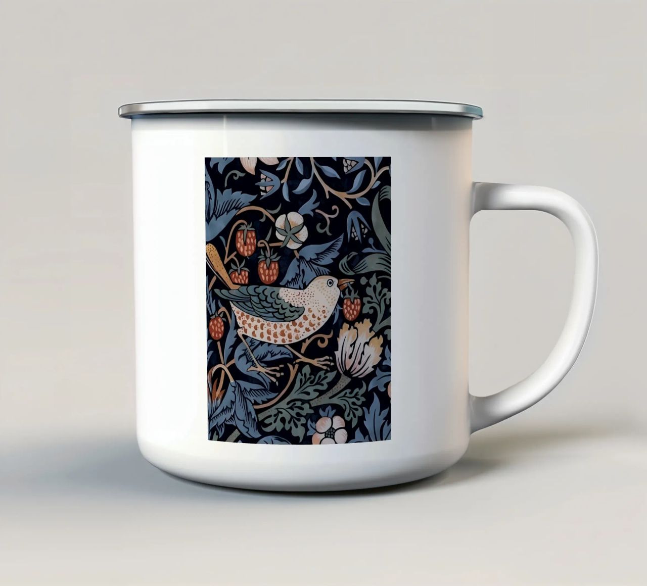 William Morris - Aardbeiendief emaille mok van William Store