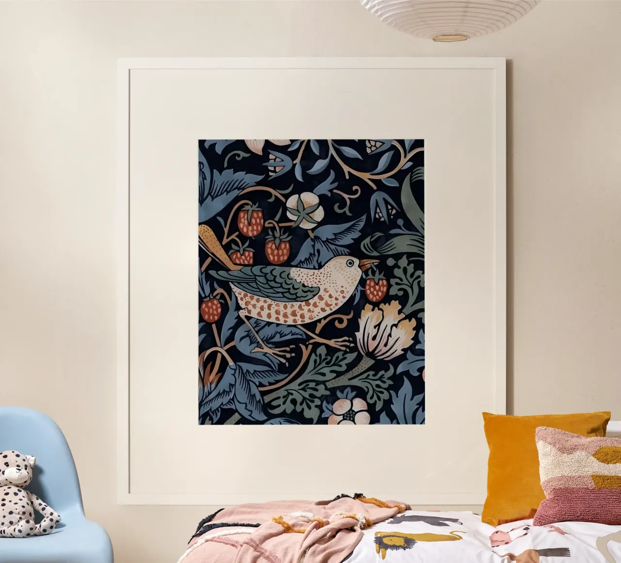 William Morris - Ladro di fragole poster con telaio in alluminio da William Store