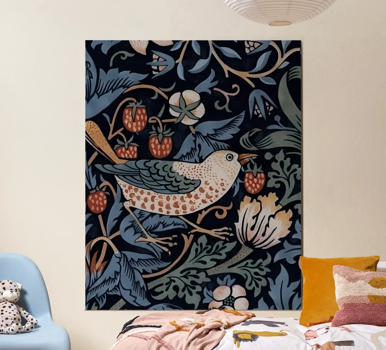 William Morris - Ladro di fragole poster con telaio in alluminio da William Store