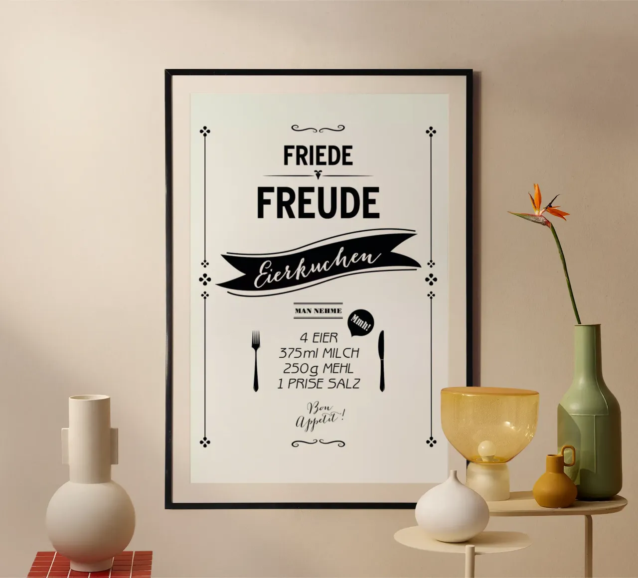 Eierkuchen poster con telaio in plastica da Amy & Kurt