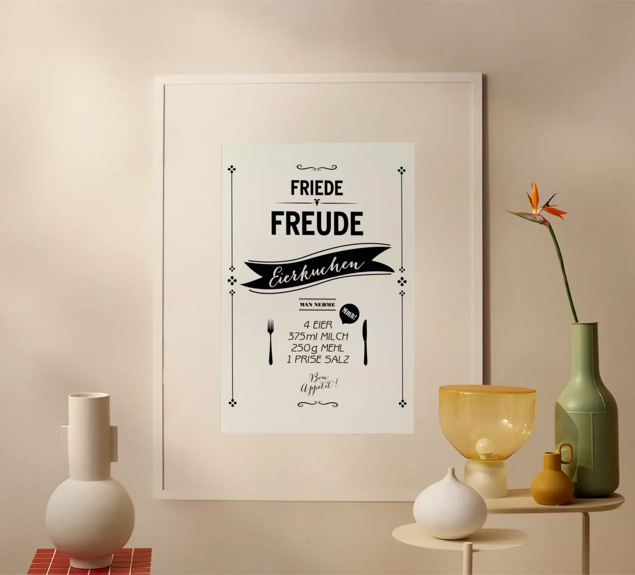 Eierkuchen poster con telaio in plastica da Amy & Kurt