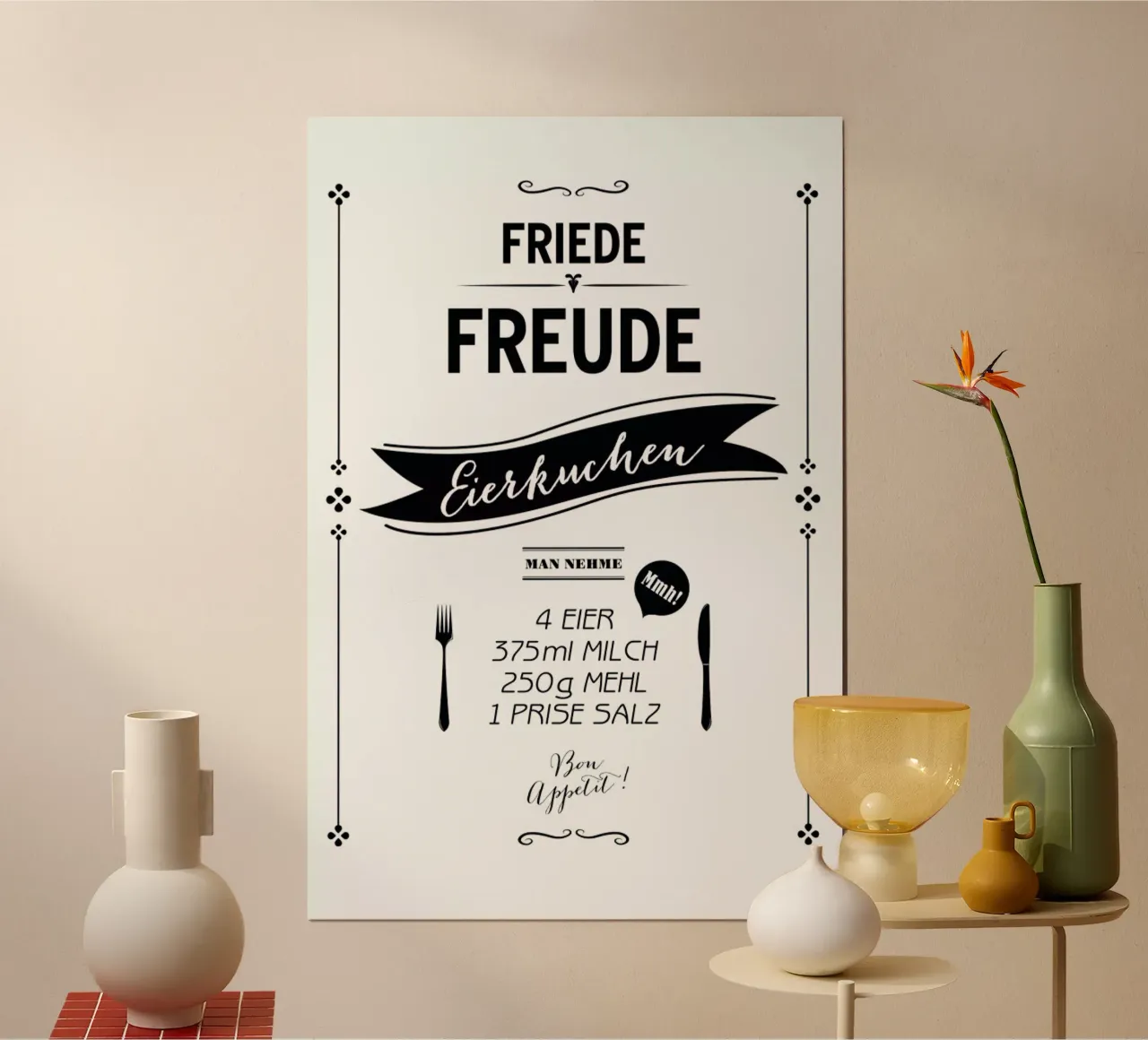 Eierkuchen poster con telaio in plastica da Amy & Kurt