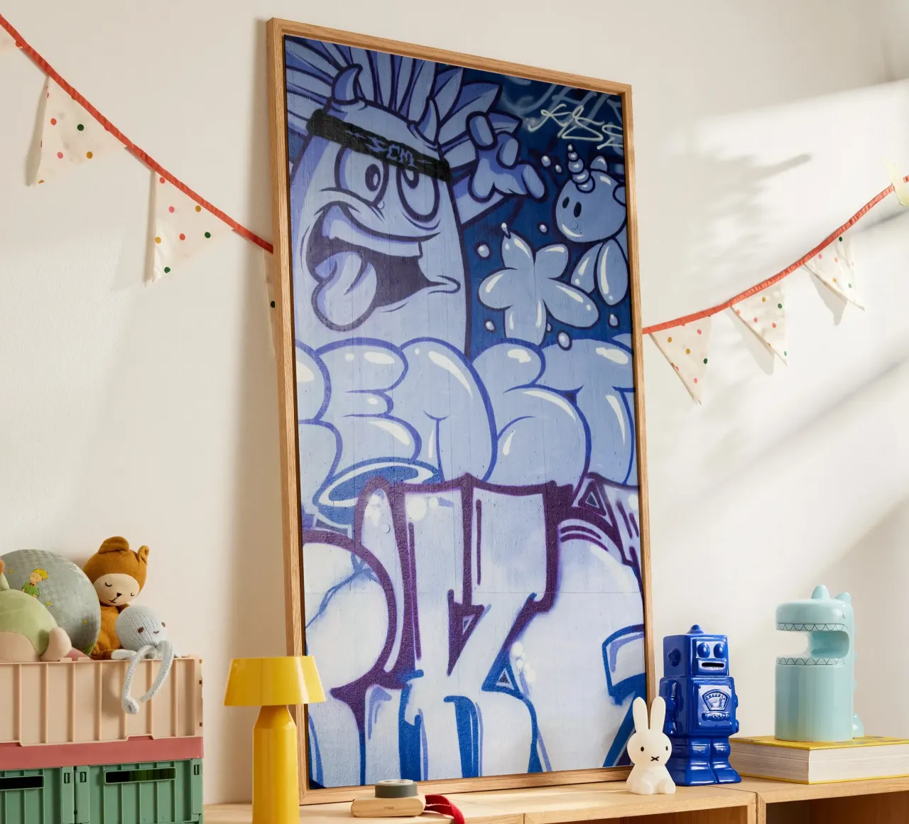 Graffiti Blue plexiglass da Flo Klein