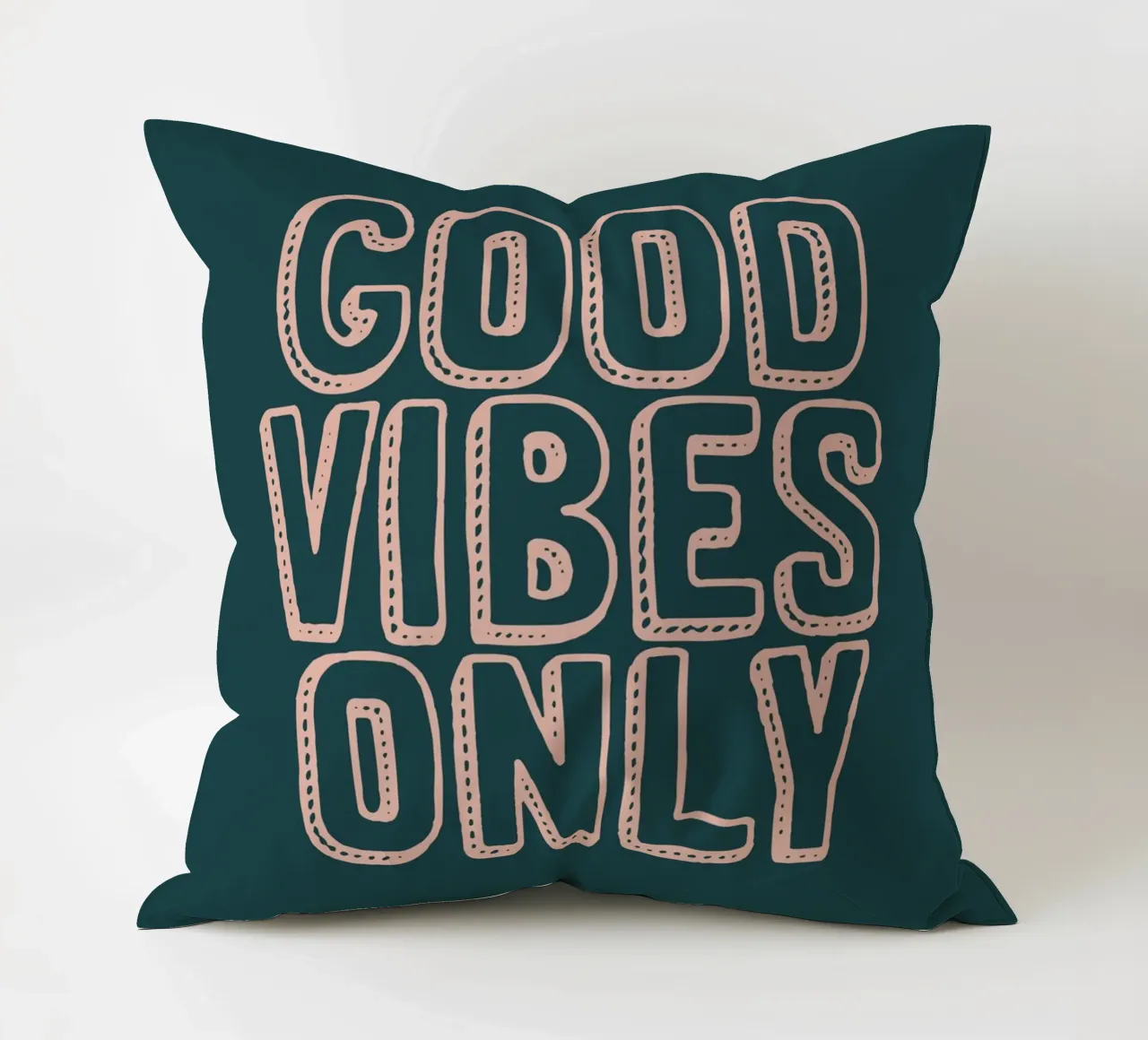 Good Vibes Only decorative cushion by Wall of Words
