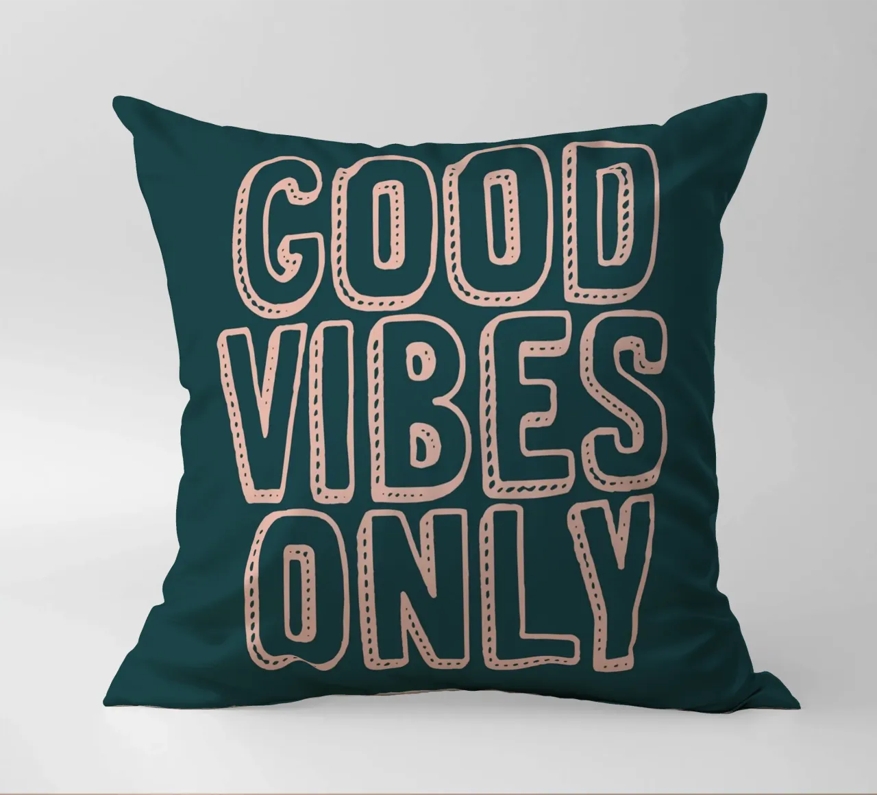 Good Vibes Only decorative cushion by Wall of Words