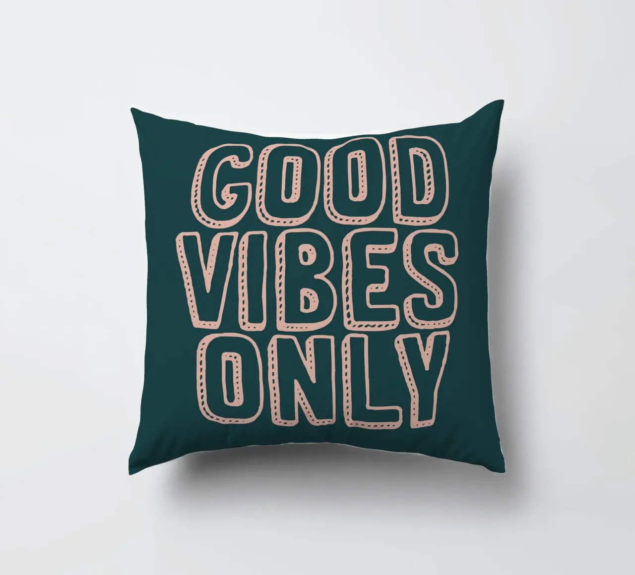 Good Vibes Only decorative cushion by Wall of Words