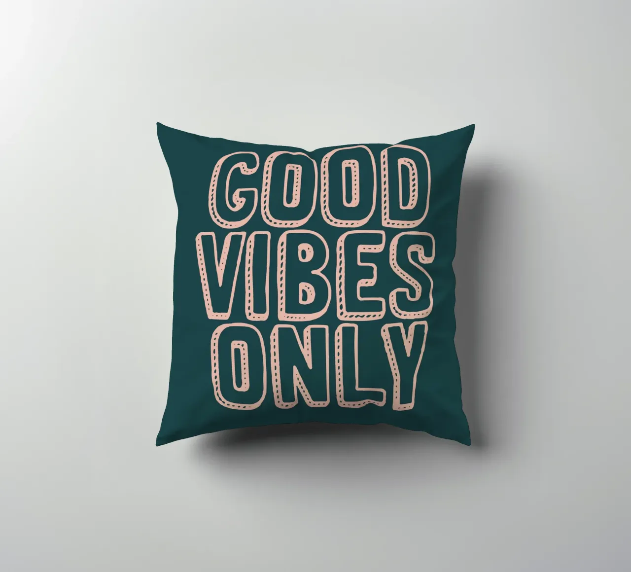 Good Vibes Only decorative cushion by Wall of Words