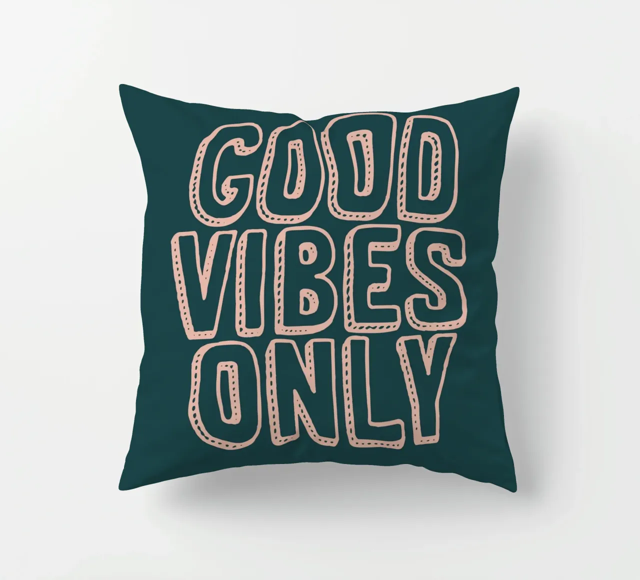 Good Vibes Only decorative cushion by Wall of Words