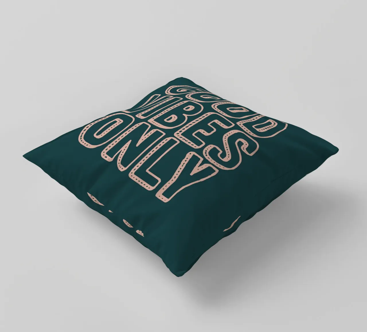 Good Vibes Only decorative cushion by Wall of Words