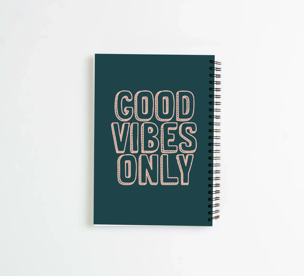 Good Vibes Only spiral notebook by Wall of Words