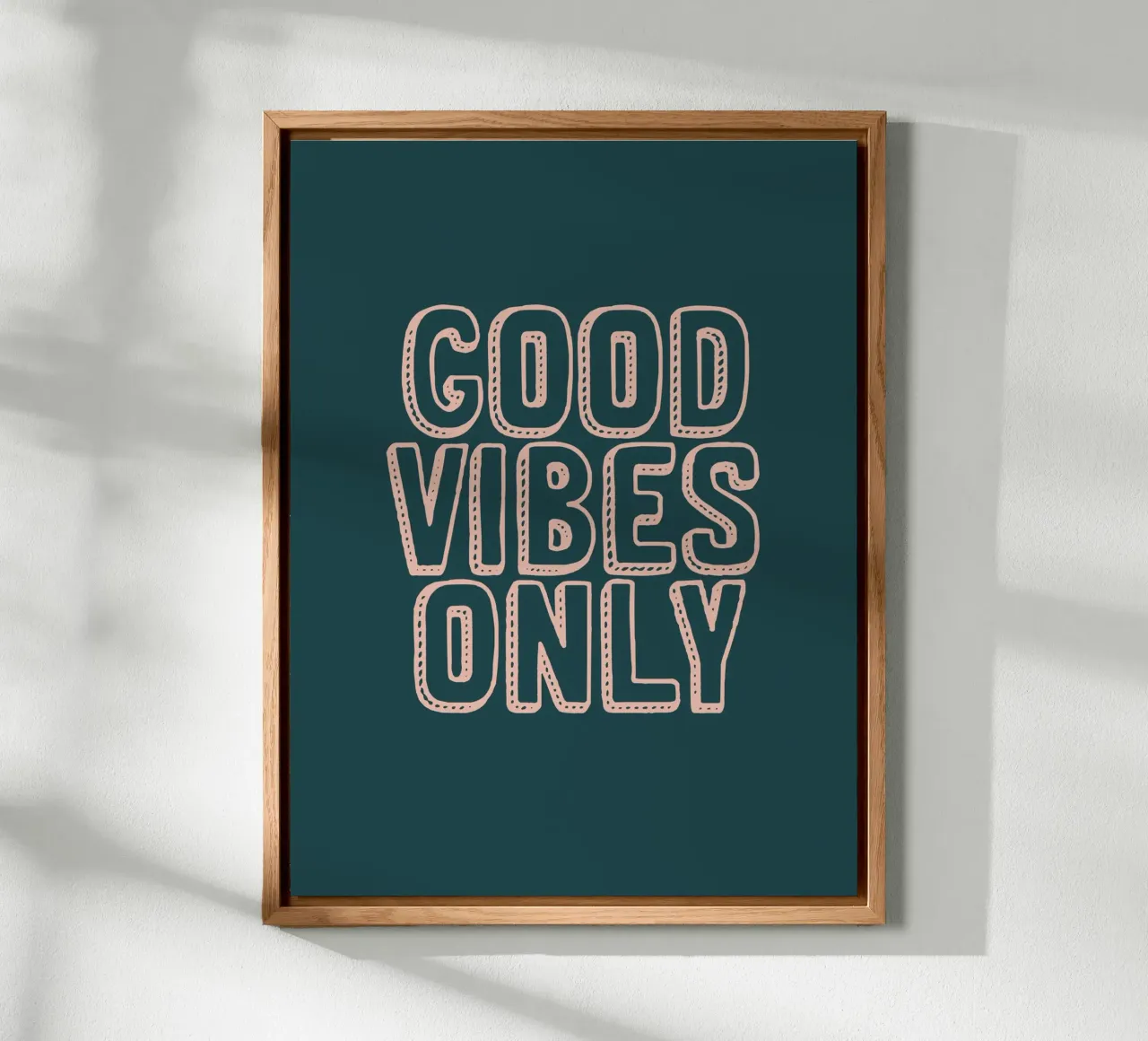 Good Vibes Only alu-dibond by Wall of Words