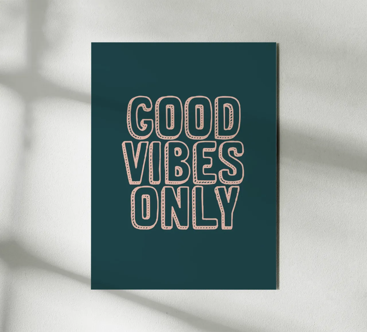 Good Vibes Only alu-dibond by Wall of Words