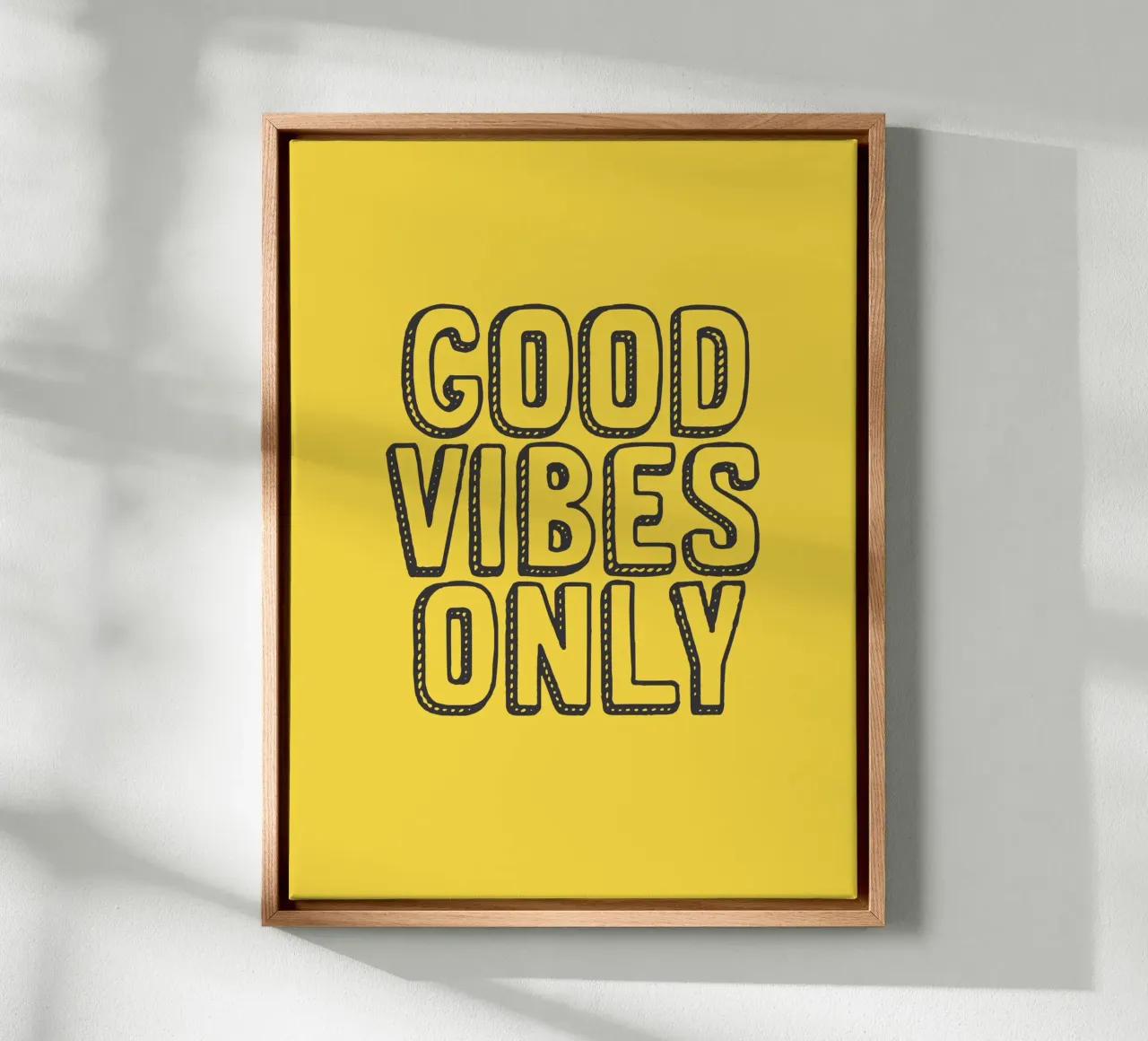 Good Vibes Only canvas by Wall of Words
