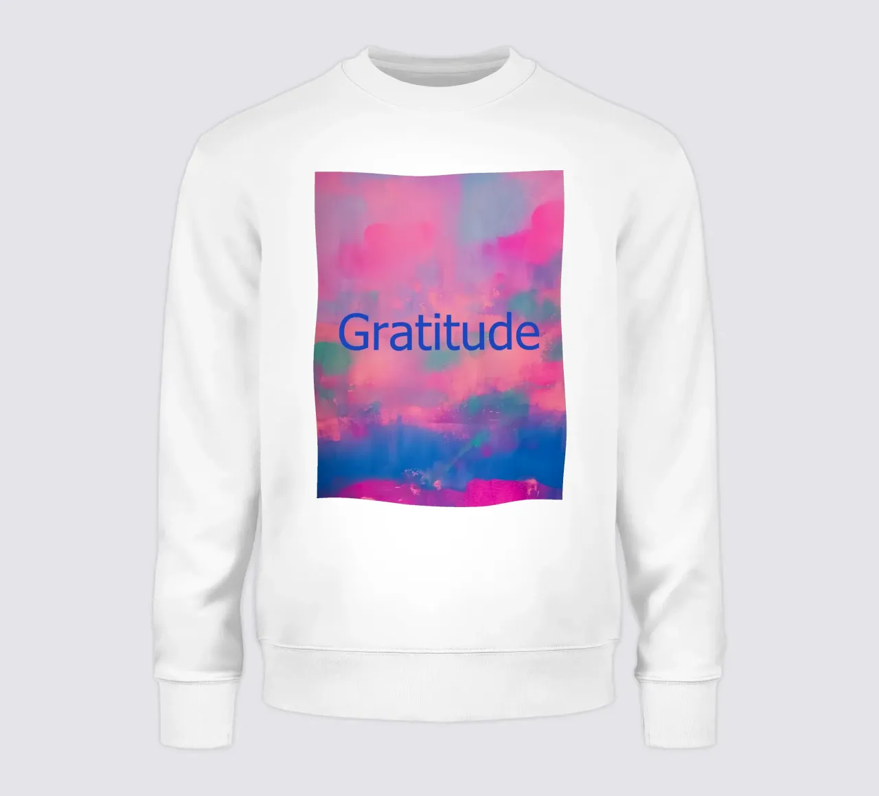 'Gratitude' Vibrant Abstract Print sweatshirt by FABOArt
