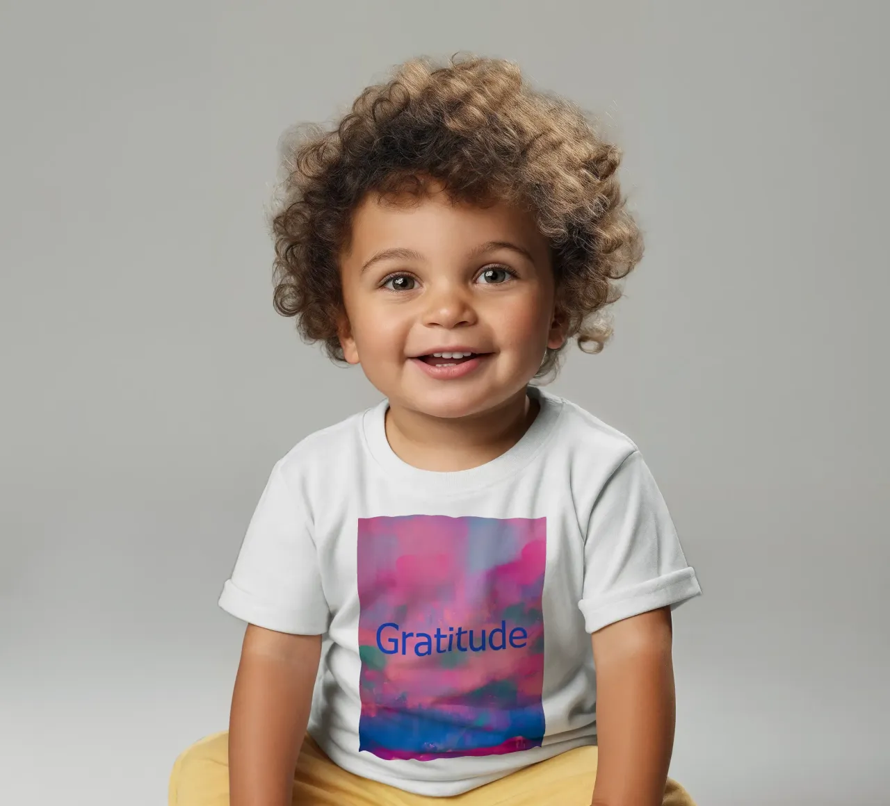 Impresión abstracta vibrante "Gratitude camiseta de bebé de FABOArt