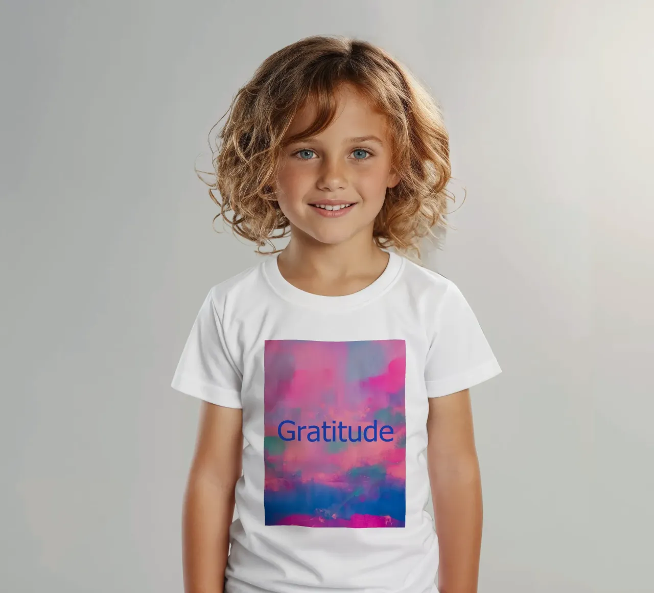 'Gratitude' Vibrant Abstract Print kids t-shirt by FABOArt