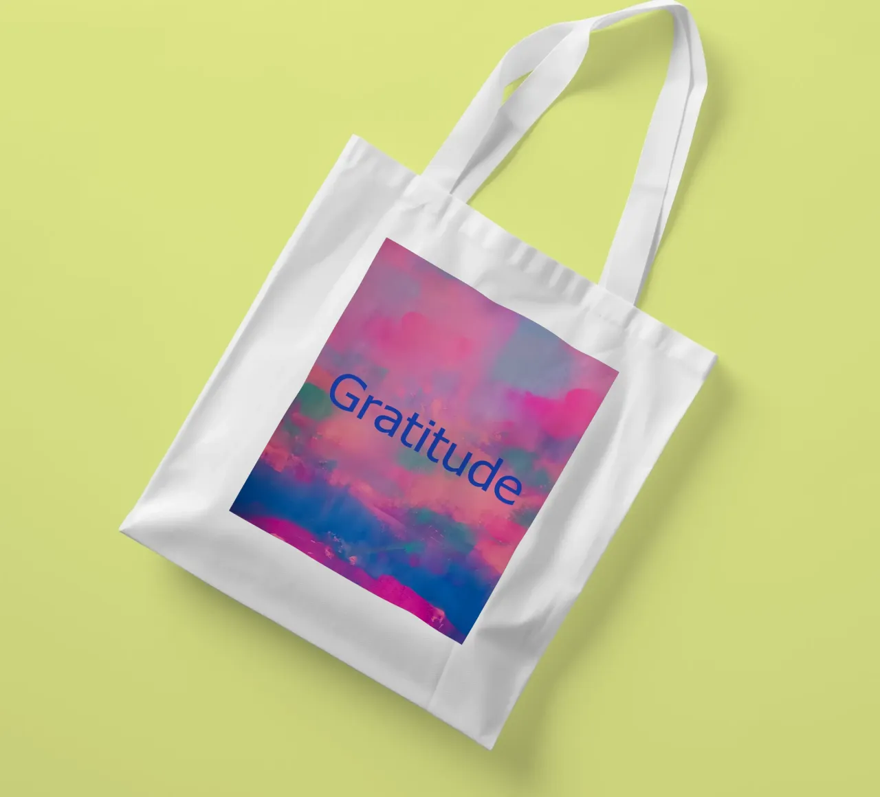 'Gratitude' Vibrant Abstract Print tote bag by FABOArt