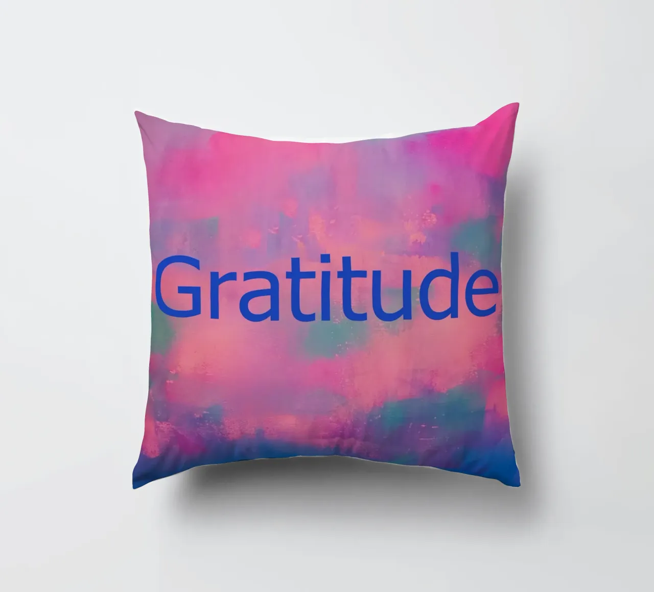 'Gratitude' Vibrant Abstract Print decorative cushion by FABOArt