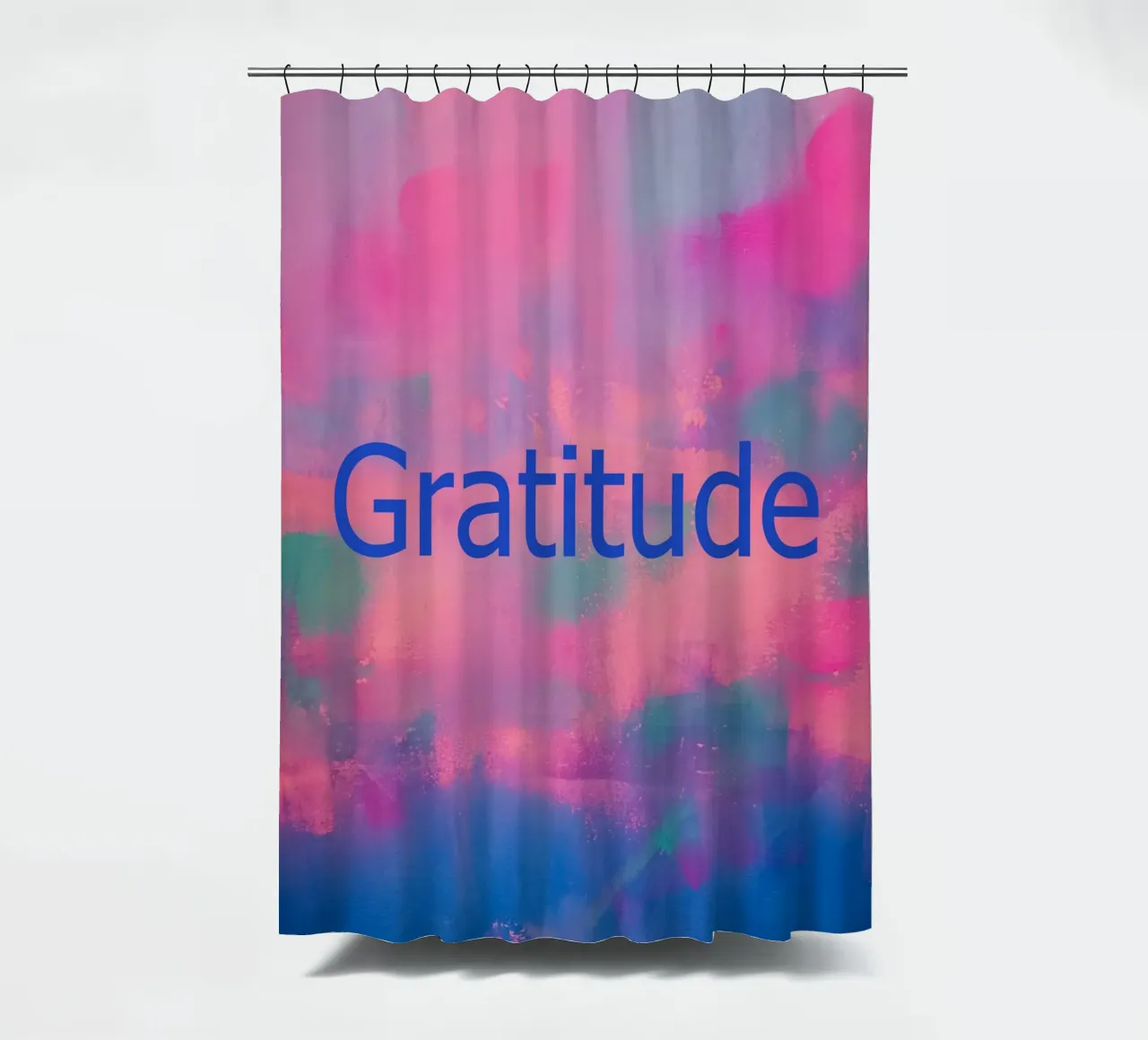 Levendige abstracte print 'Gratitude douchegordijn van FABOArt