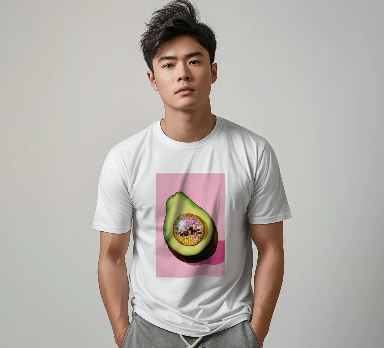 Palla da discoteca con avocado t-shirt da Carinaprint