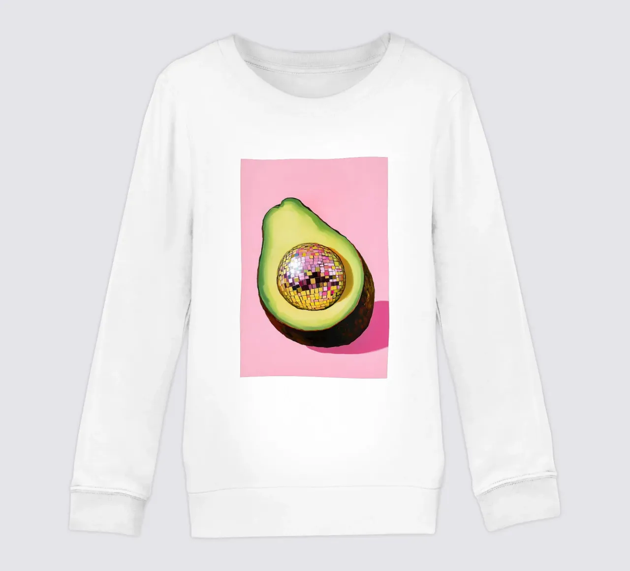 Palla da discoteca con avocado felpa bambino da Carinaprint