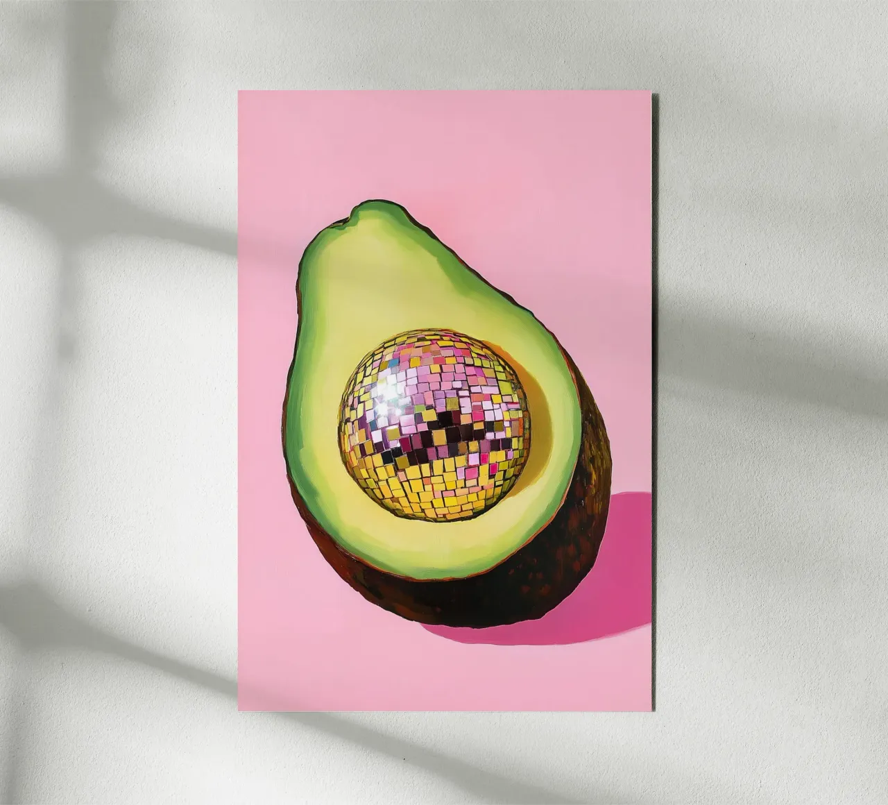 Discokugel mit Avocado Alu-Dibond von Carinaprint