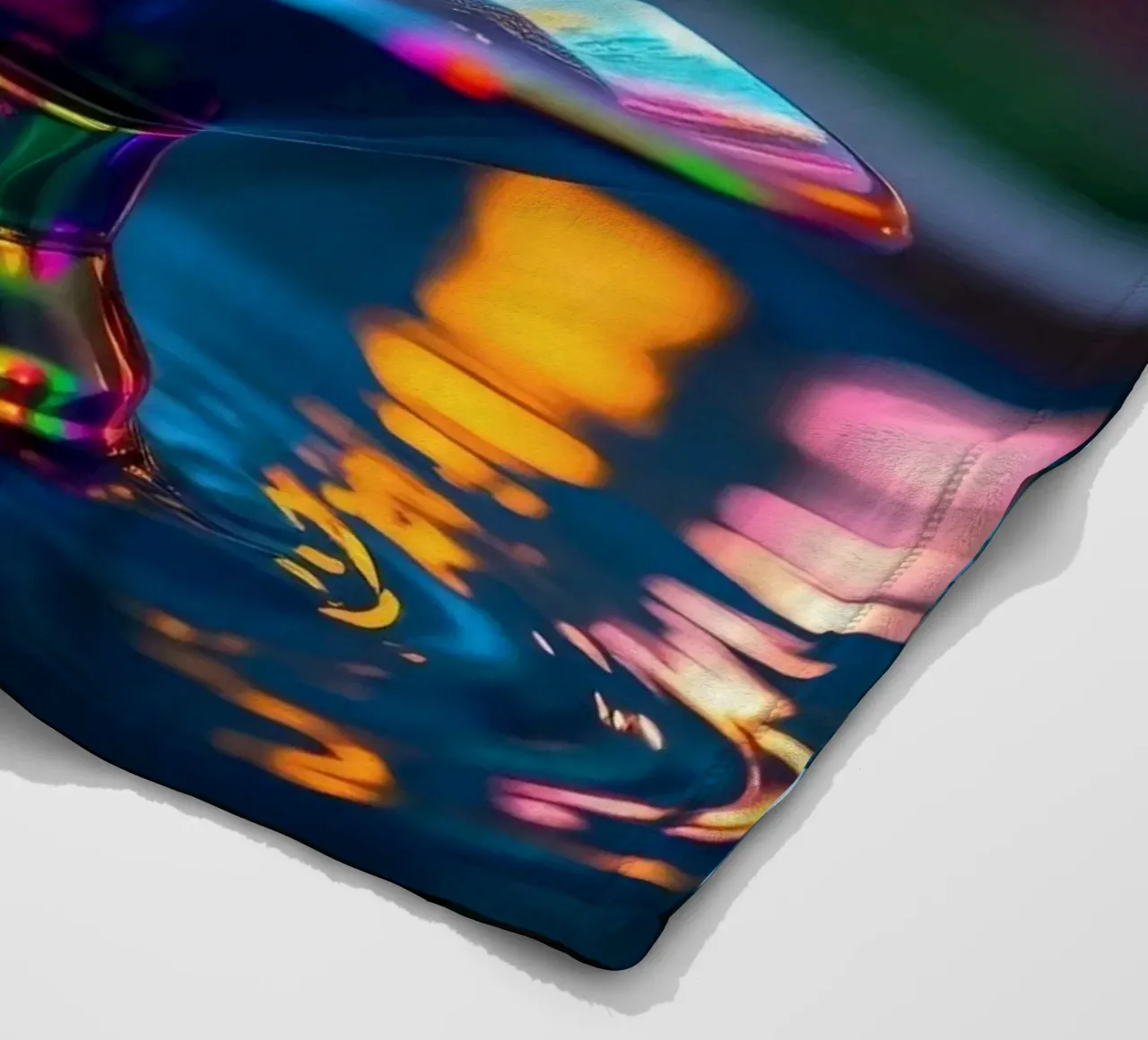 Colorful fountain creates a mesmerizing display of light fleece blanket by DesignDoodle