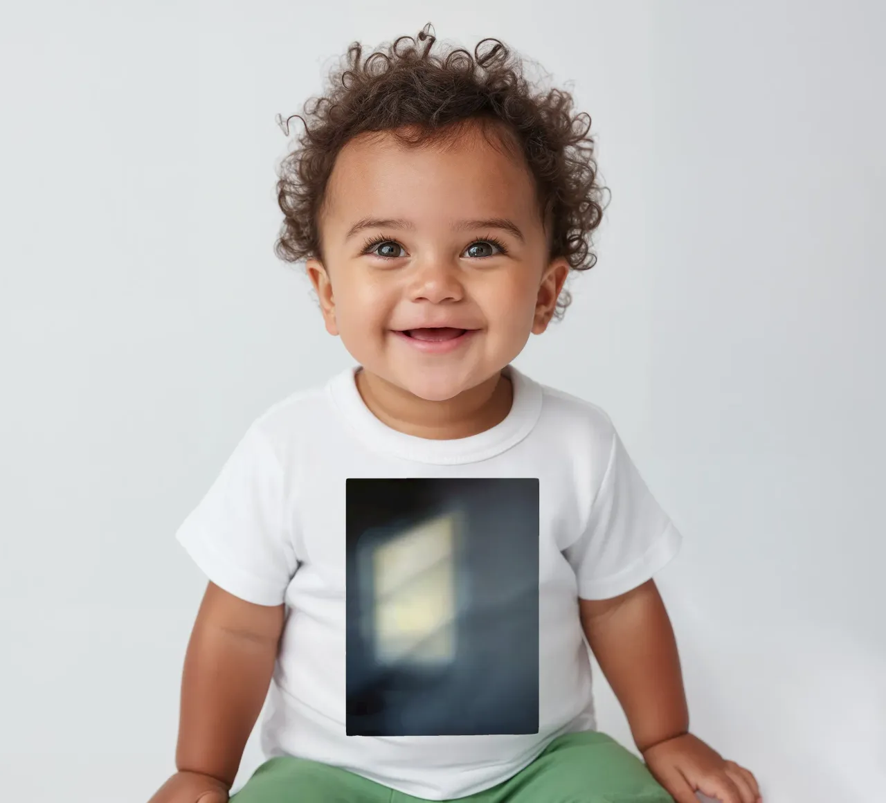 Soft light filters through a window, creating a hazy ambianc baby t-shirt by DesignDoodle