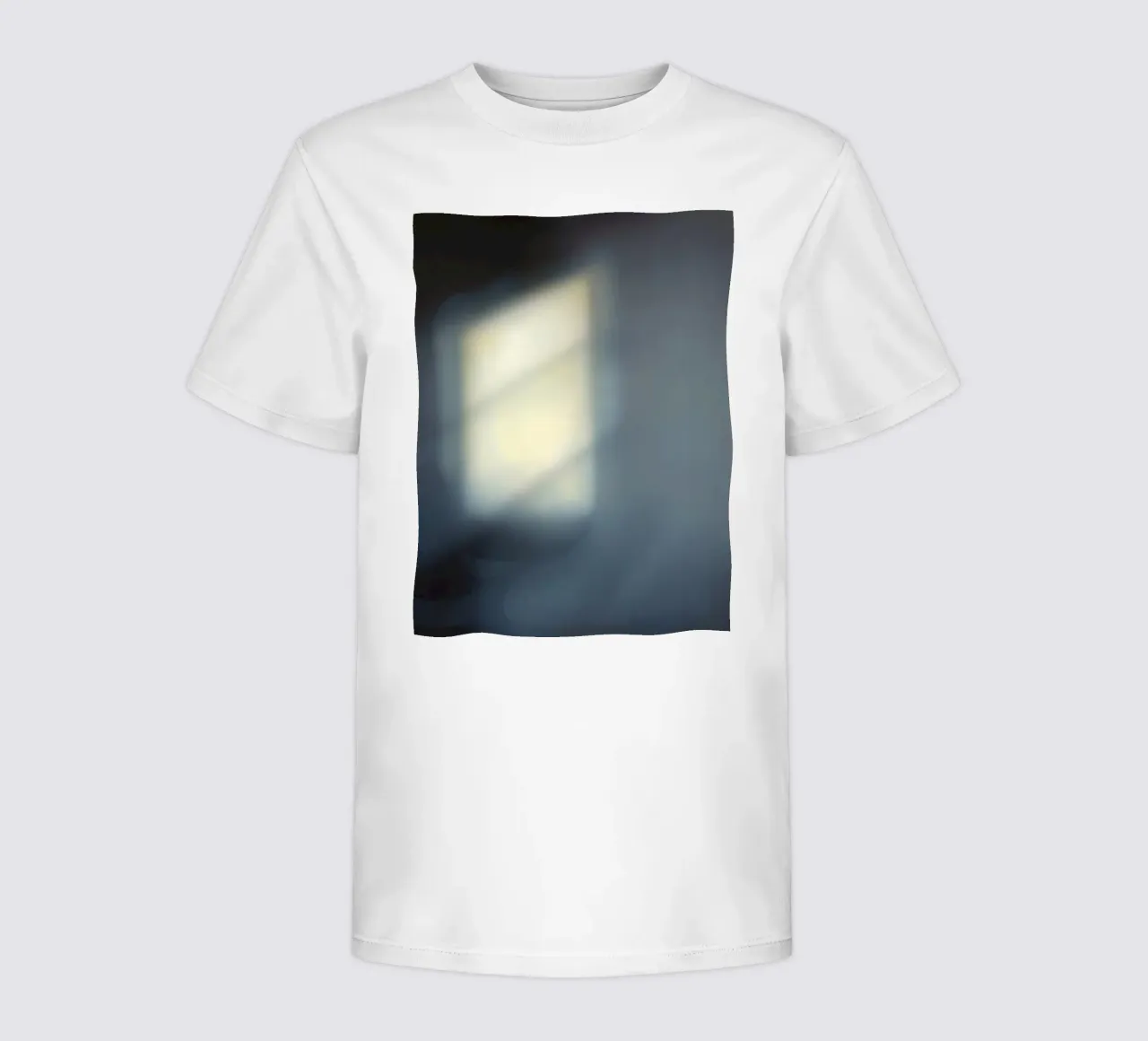 Soft light filters through a window, creating a hazy ambianc kids t-shirt by DesignDoodle