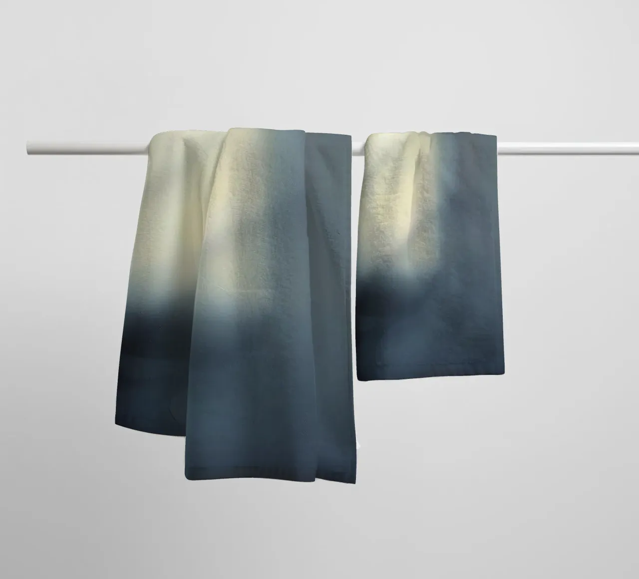 Soft light filters through a window, creating a hazy ambianc towel by DesignDoodle