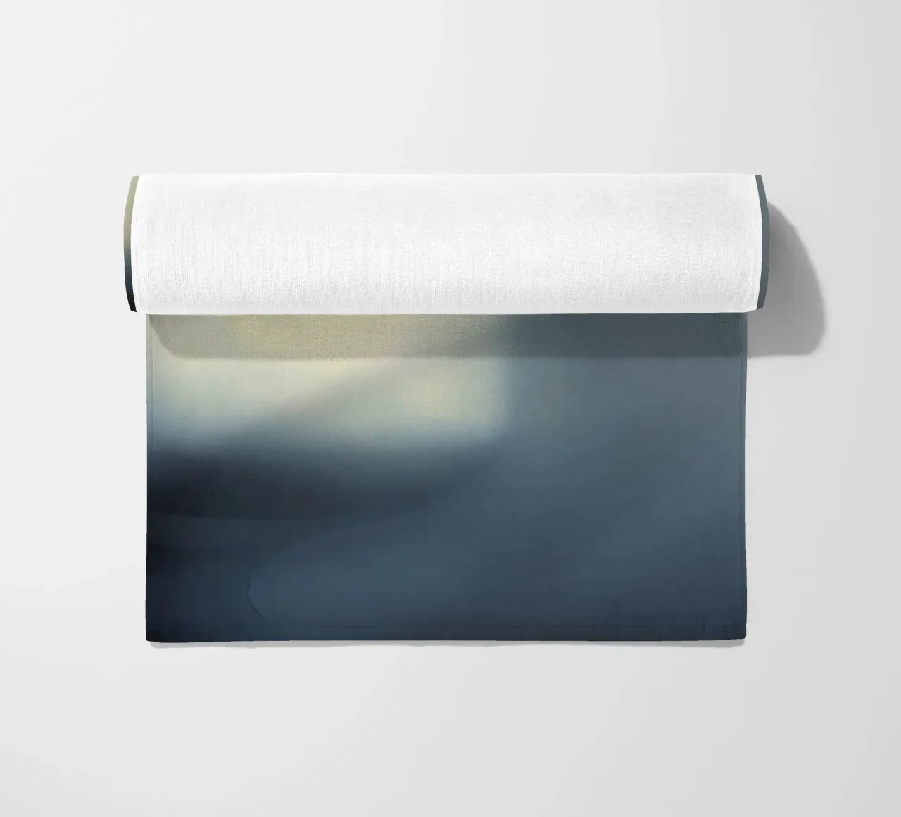 Soft light filters through a window, creating a hazy ambianc beach towel by DesignDoodle