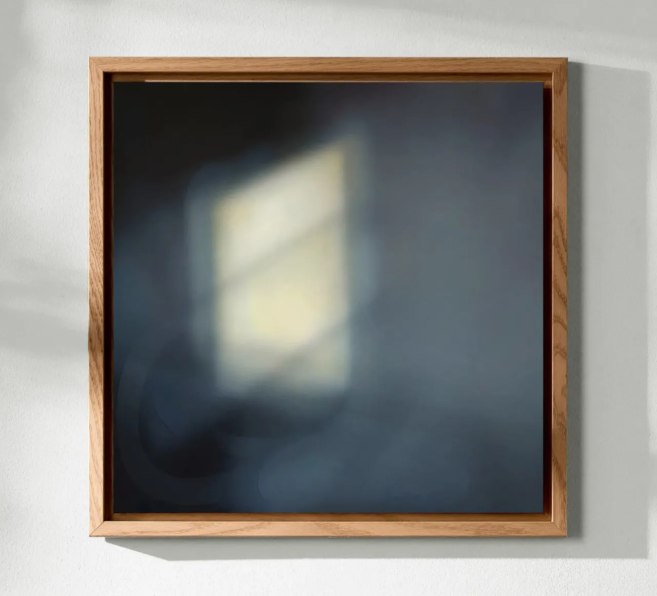 Soft light filters through a window, creating a hazy ambianc alu-dibond by DesignDoodle