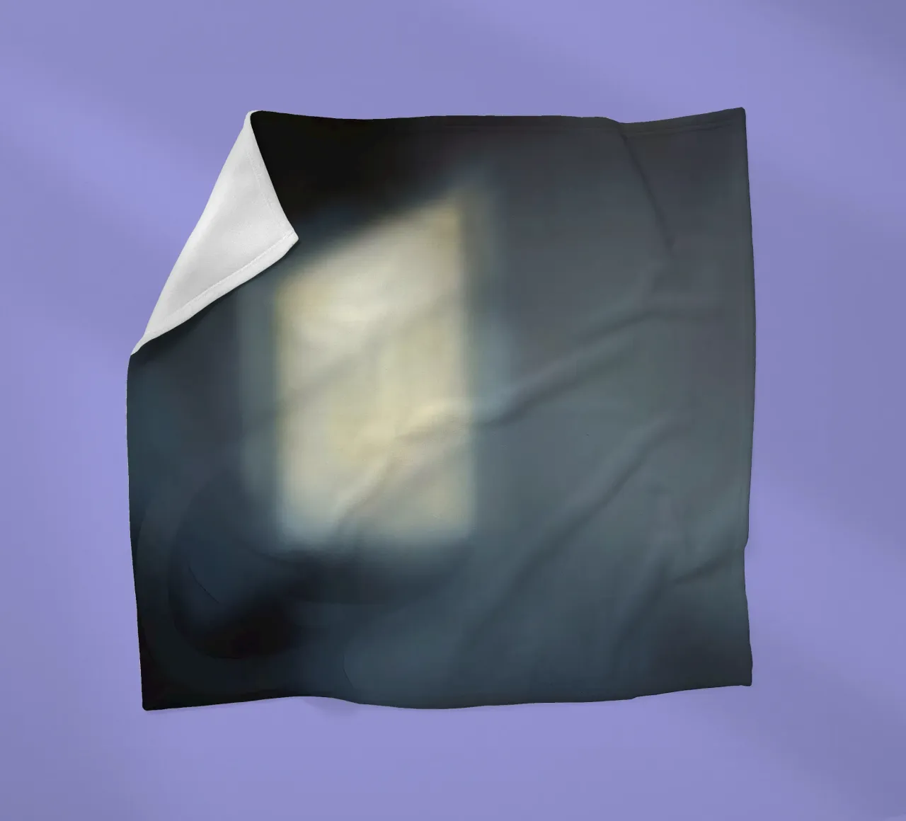 Soft light filters through a window, creating a hazy ambianc fleece blanket by DesignDoodle