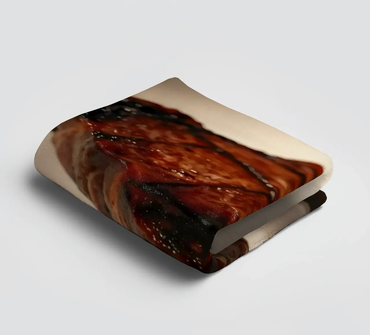 Bistecca perfettamente grigliata servita su un semplice piatto bianco asciugamano da bagno da DesignDoodle