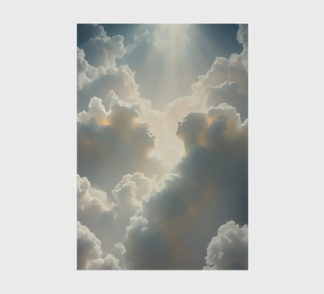 Majestic clouds illuminated by sunlight reveal ethereal shap notebook by DesignDoodle