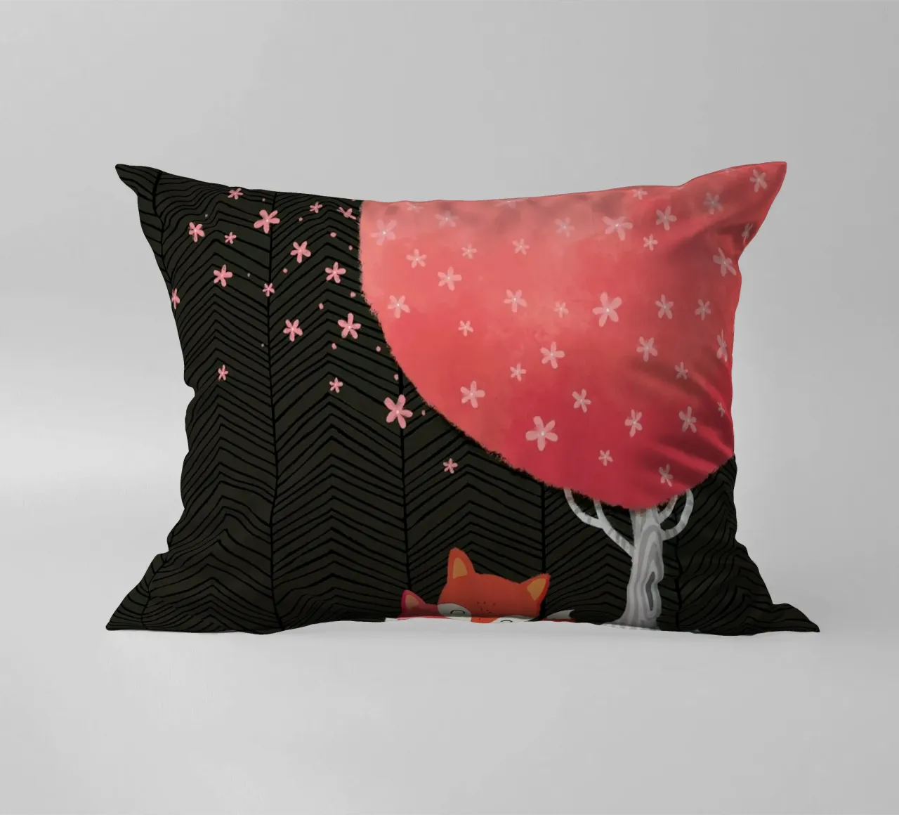 Foxes with Blossom cuscino da DinoMike