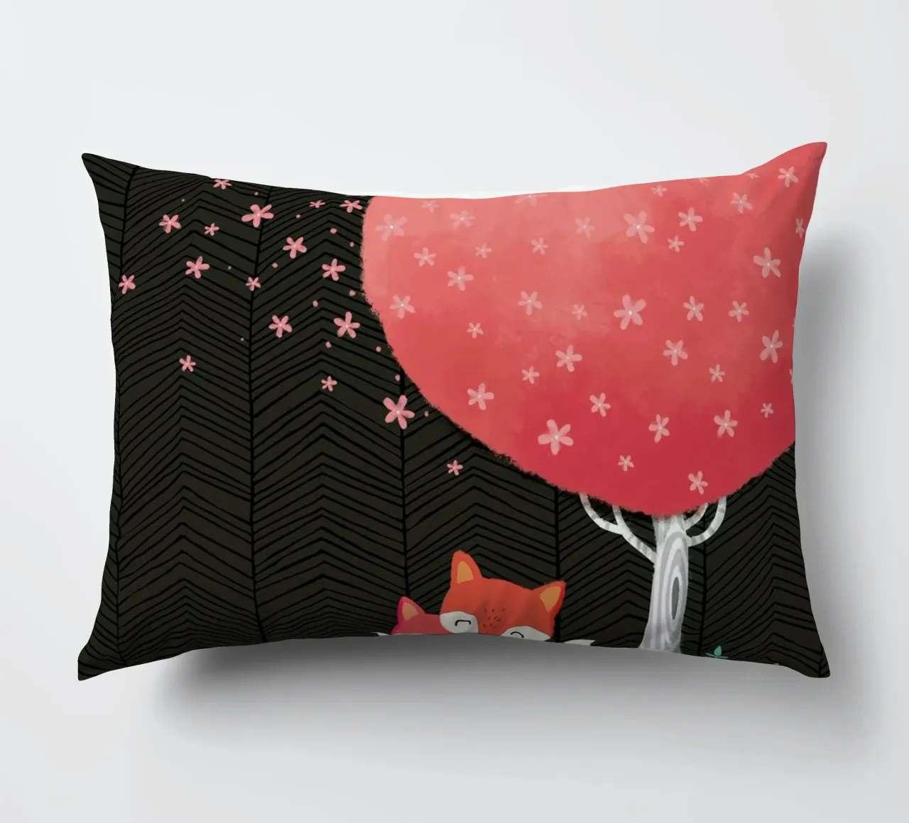 Foxes with Blossom cuscino da DinoMike