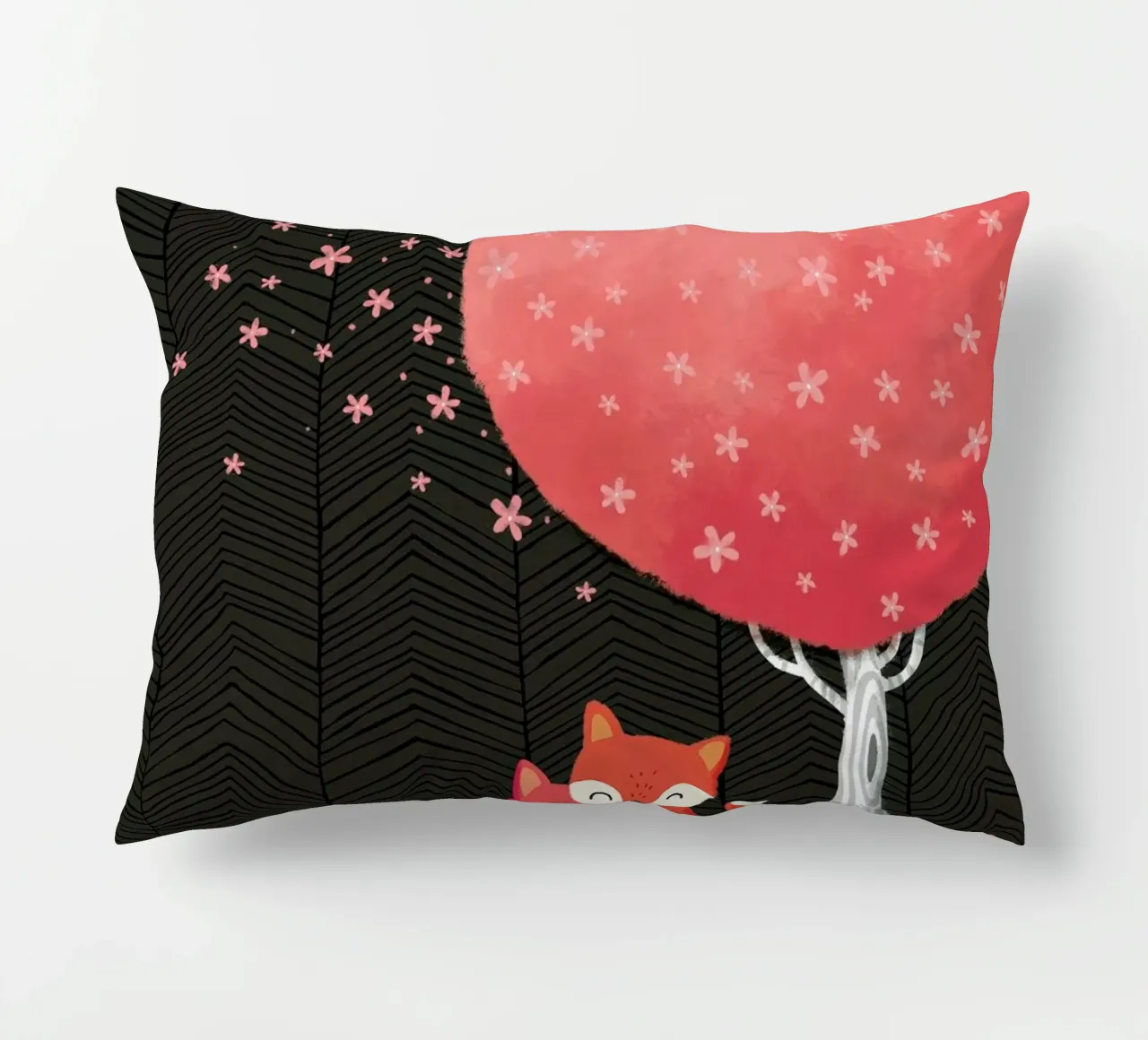 Foxes with Blossom cuscino da DinoMike