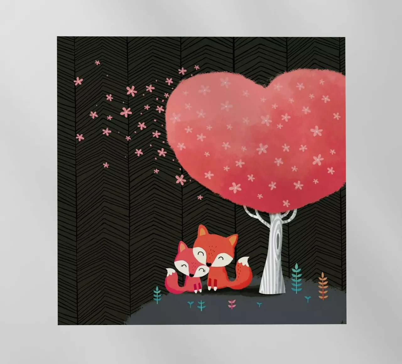 Foxes with Blossom pellicola backlit da DinoMike