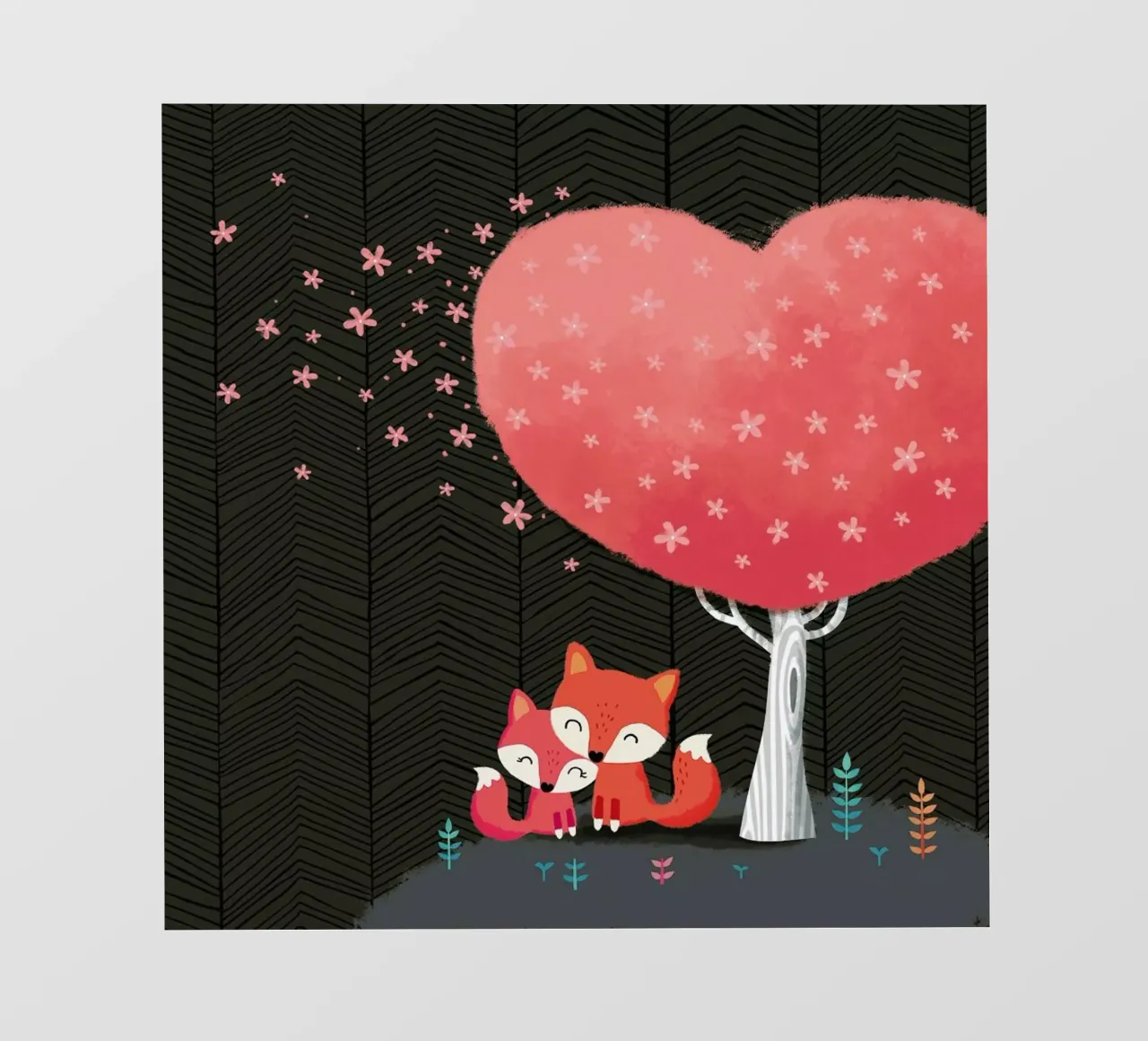 Foxes with Blossom telo in pvc da DinoMike
