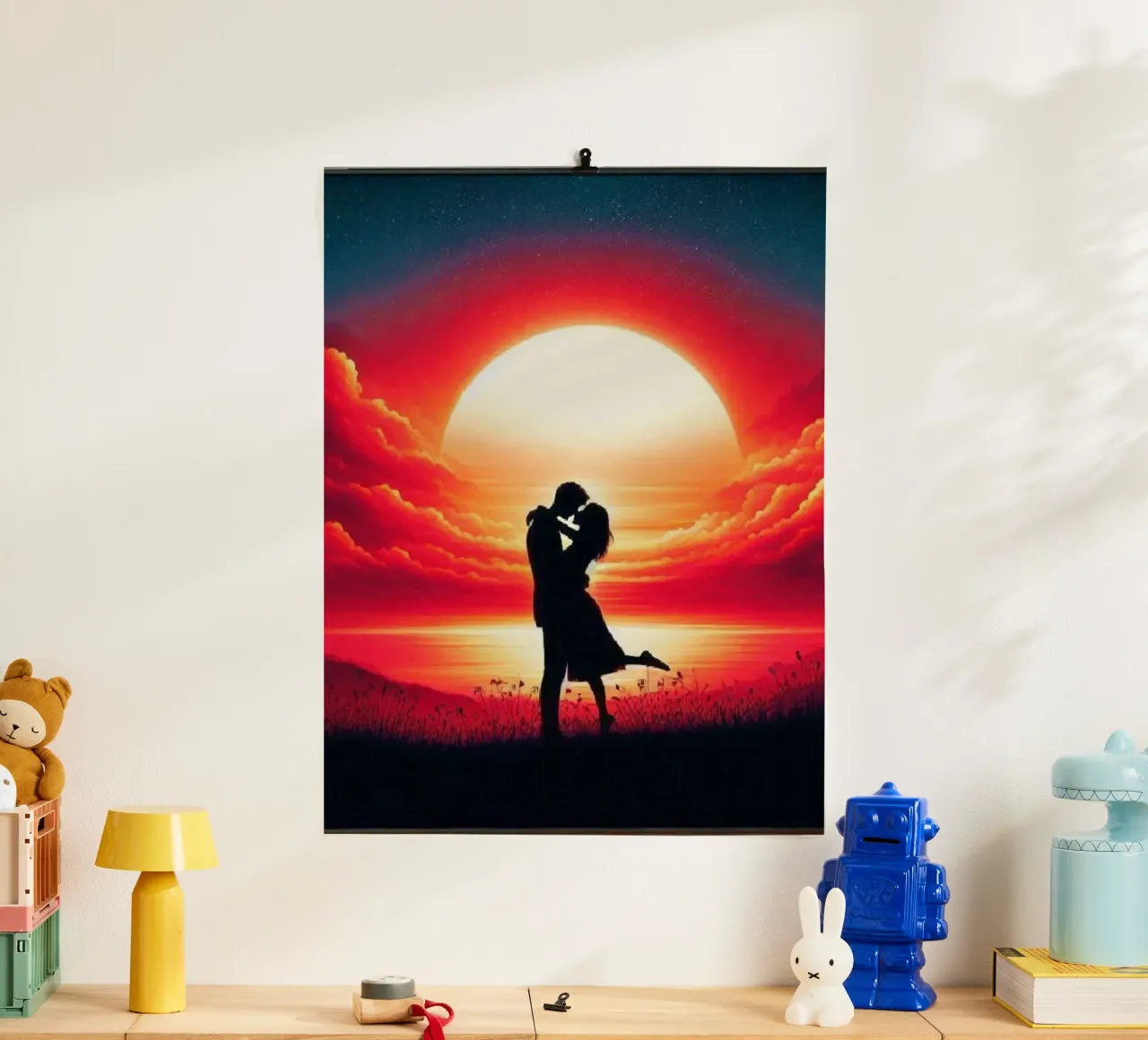 sussurro del tramonto poster con telaio in plastica da ZARAH