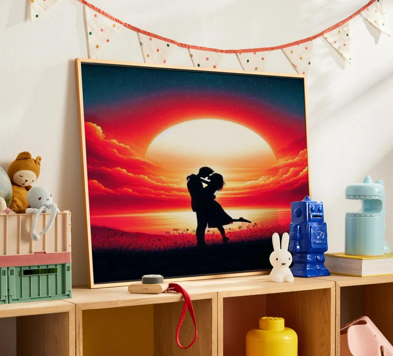 sussurro del tramonto poster con telaio in plastica da ZARAH