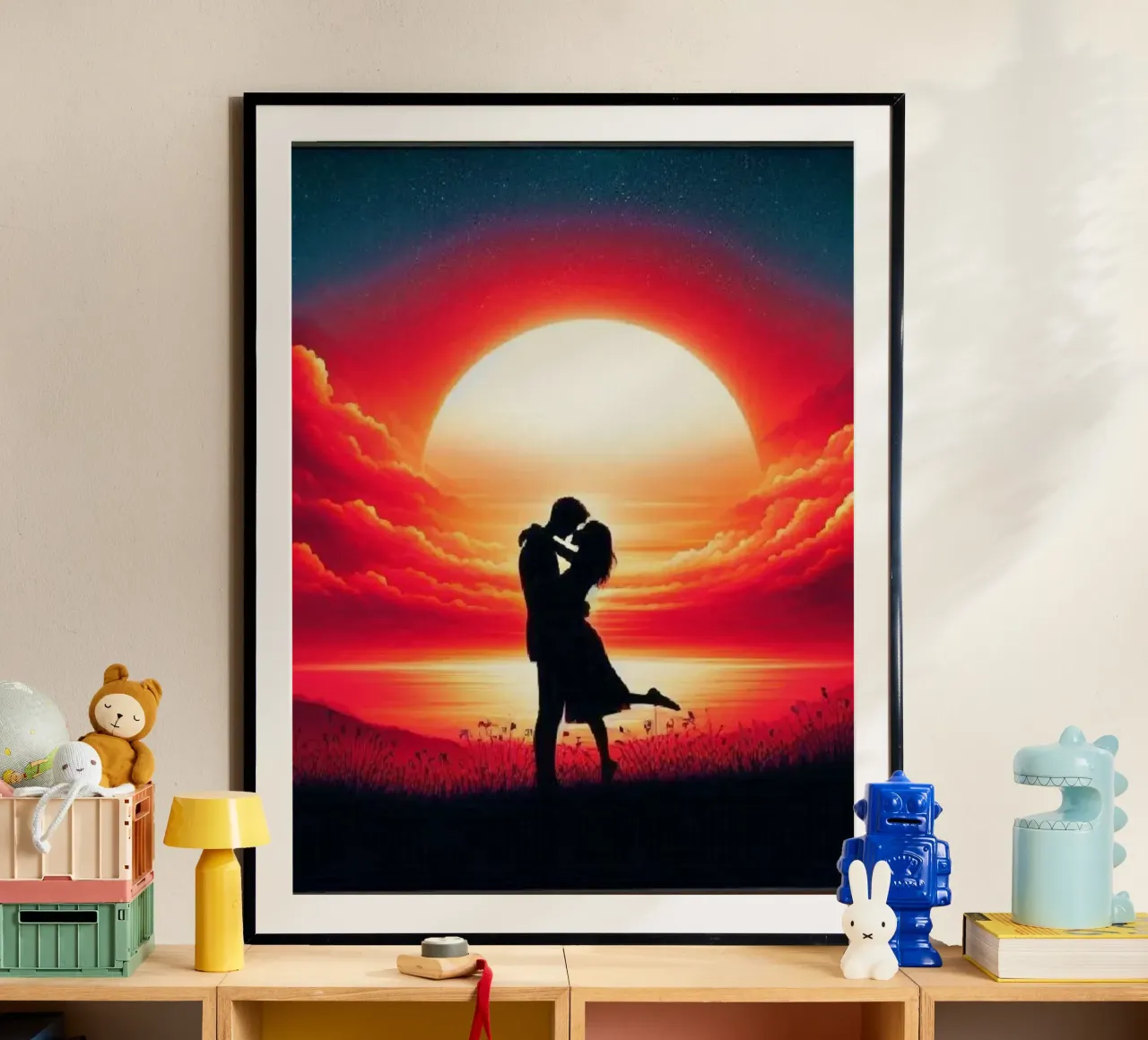 sussurro del tramonto poster con telaio in plastica da ZARAH