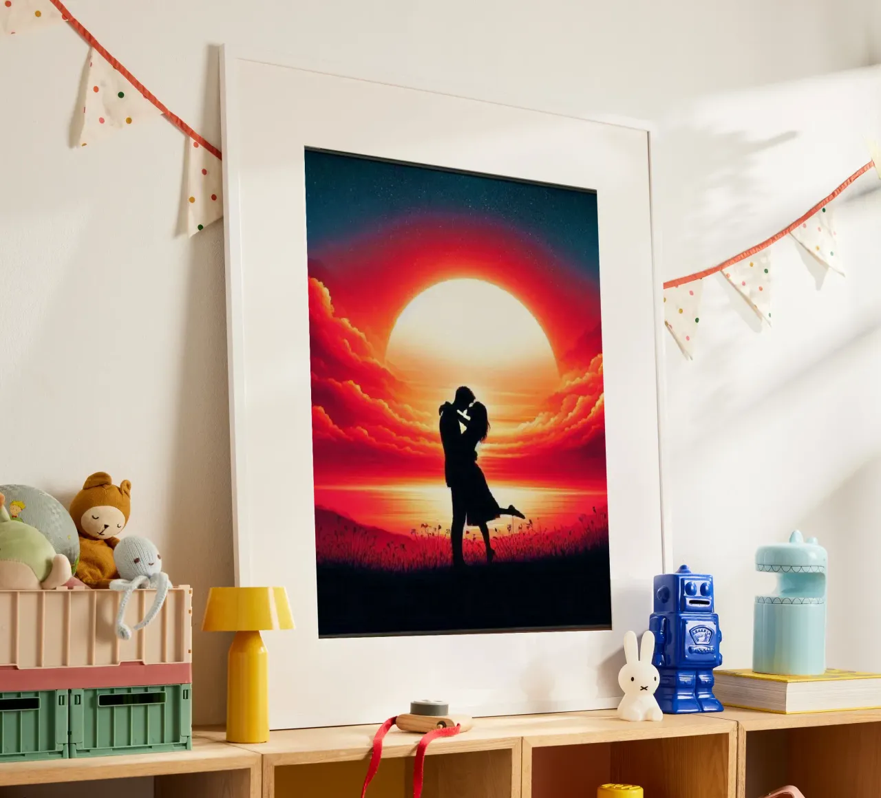 sussurro del tramonto poster con telaio in plastica da ZARAH